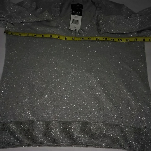 NWT CHAPS CLASSICS TOP V-NECK LONG SLEEVES SIZE M - Picture 6 of 8